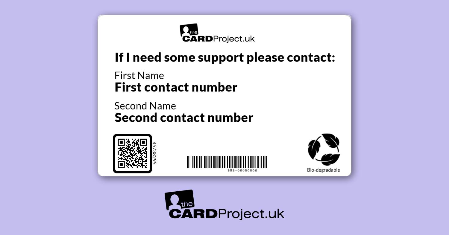 Fibromyalgia Mono Medical ID Alert Card  (REAR)